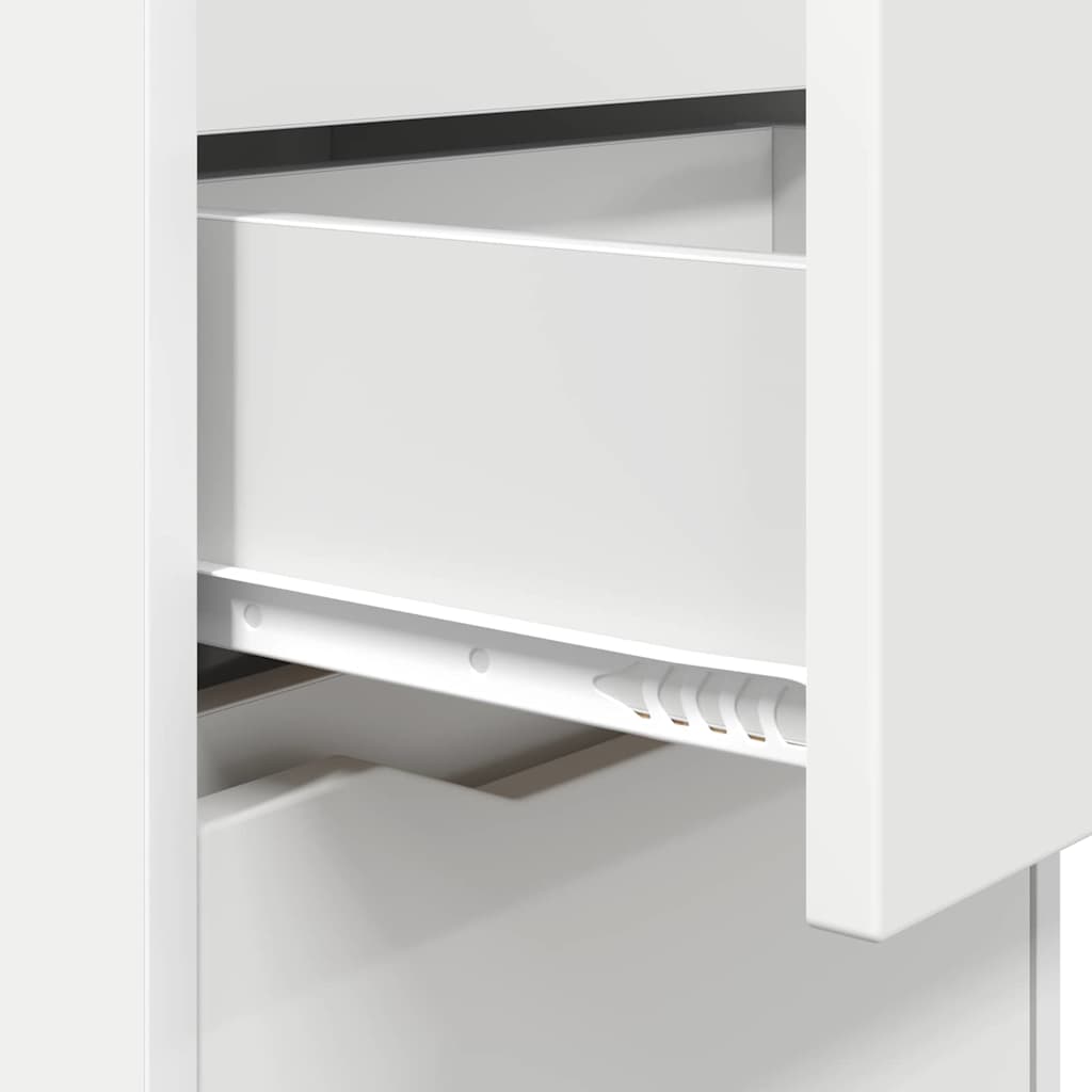 Sengeborde 2 pcs Hvid 40 x 30 x 467 cm Konstrueret træ