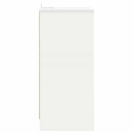 Sengeborde 2 stk. Hvid 40 x 30 x 67 cm Konstrueret træ