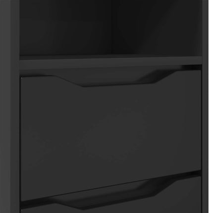 Sengeborde 2 pcs Sort 40 x 30 x 467 cm Konstrueret træ
