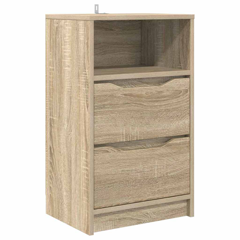 Sengebord med skuffe Sonoma eg 40 x 30 x 467 cm Konstrueret træ