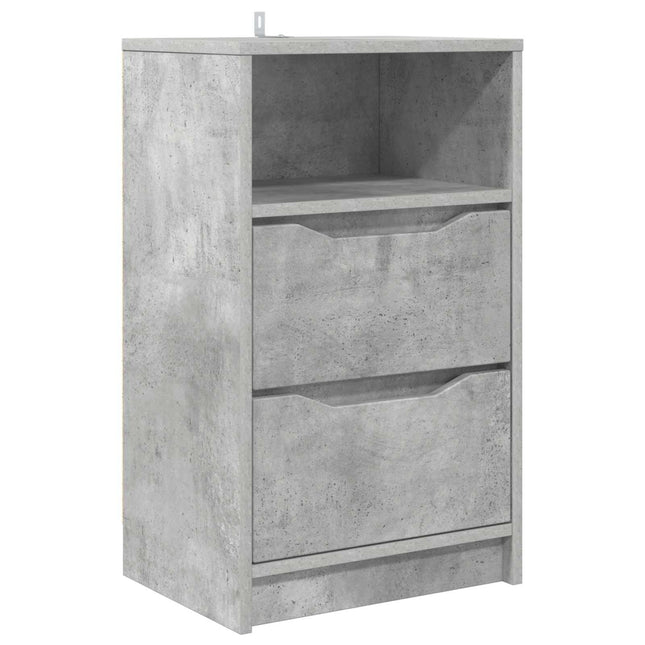 Sengebord Beton Grå 40 x 30 x 467 cm Konstrueret træ