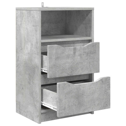 Sengebord Beton Grå 40 x 30 x 467 cm Konstrueret træ