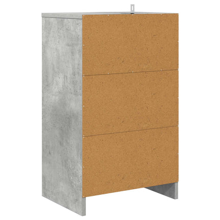 Sengebord Beton Grå 40 x 30 x 467 cm Konstrueret træ