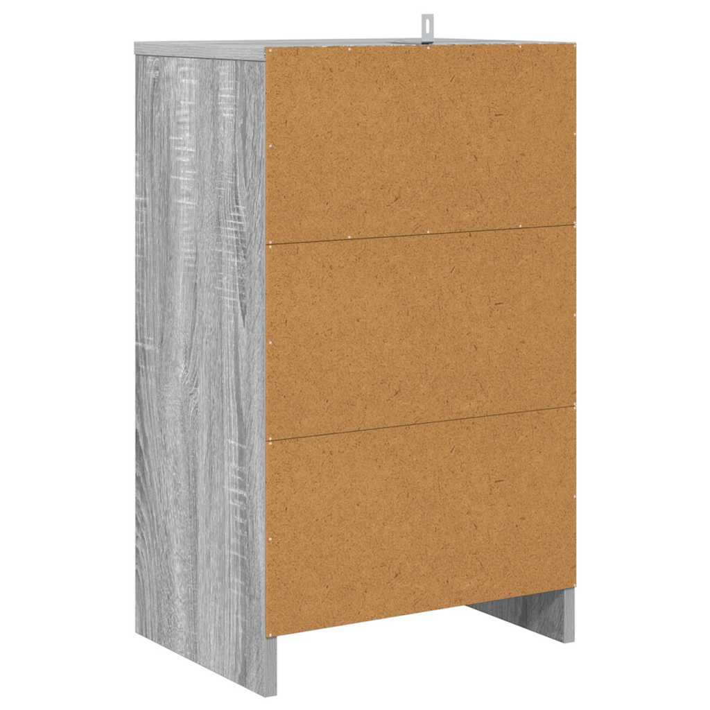 Sengeborde 2 pcs Grå Sonoma 40 x 30 x 467 cm Konstrueret træ