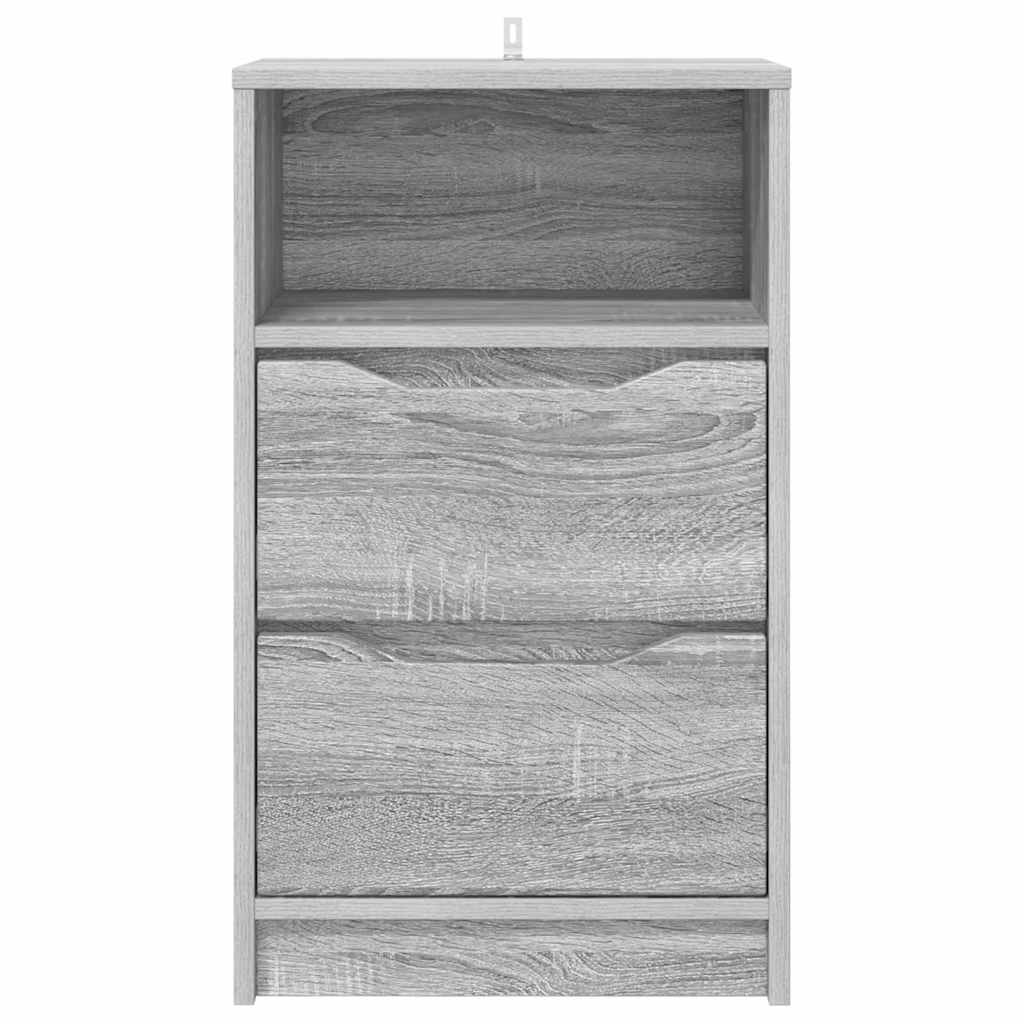 Sengeborde 2 pcs Grå Sonoma 40 x 30 x 467 cm Konstrueret træ