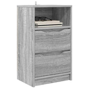 Sengeborde 2 pcs Grå Sonoma 40 x 30 x 467 cm Konstrueret træ