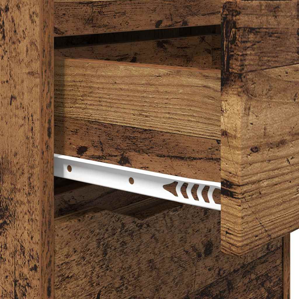 Sengeborde 2 pcs Gammelt træ 40 x 30 x 467 cm Konstrueret træ