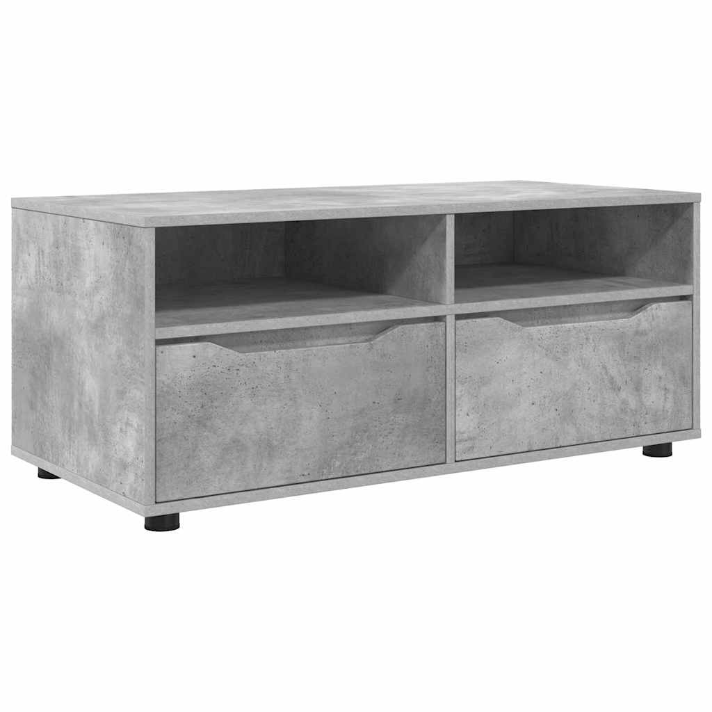 TV-skab med skuffe Beton Grå 100 x 48 x 43 cm Konstrueret træ