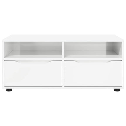 TV-skab 100 x 48 x 43 cm Høj gloss hvid Konstrueret træ