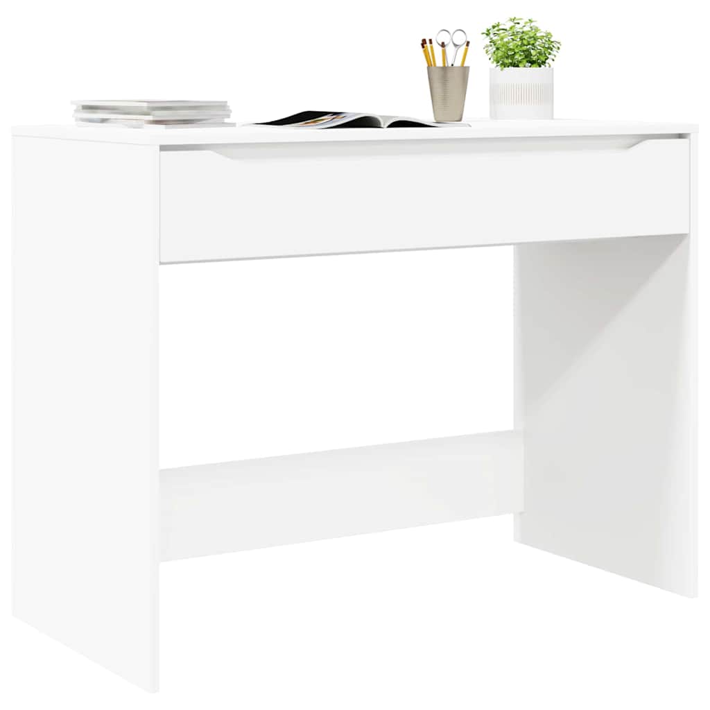 Bord med skuffe Hvid 100 x 50 x 78 cm Konstrueret træ