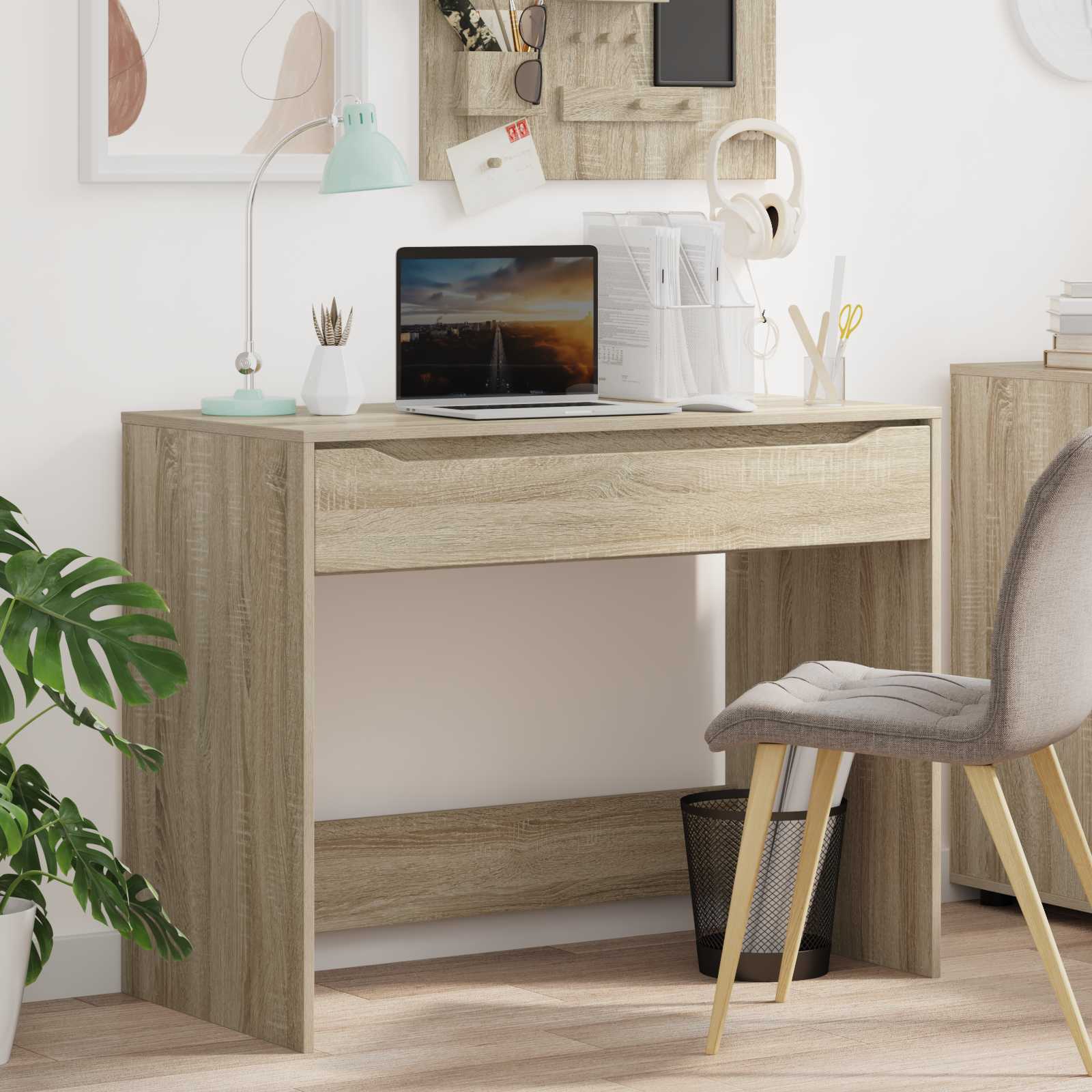 Bord med skuffe Sonoma eg 100 x 50 x 78 cm Konstrueret tr