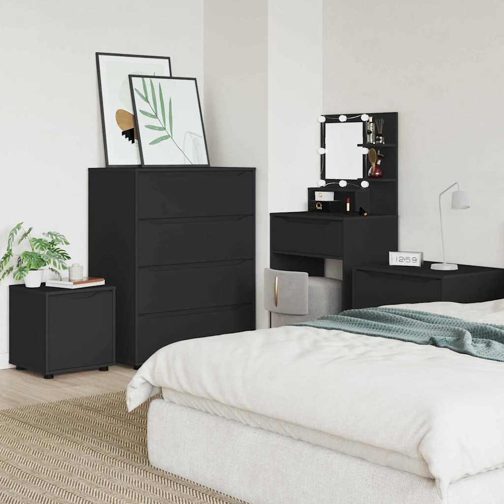 Badeværelsesskab Sort 40,5 x 40 x 44 cm Konstrueret træ