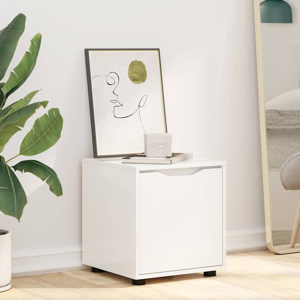 Badeværelsesskab Høj gloss hvid 40,5 x 40 x 44 cm