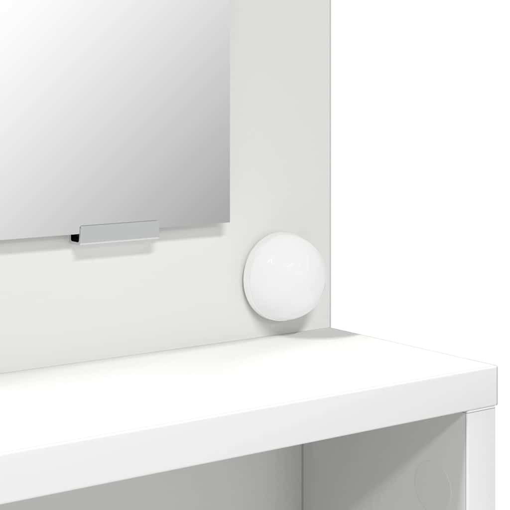 Soveværelsessminkeborde Hvid 80 x 39,6 x 135 cm Konstrueret træ