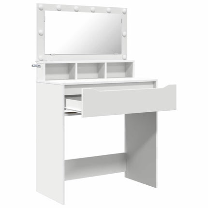 Soveværelsessminkeborde Hvid 80 x 39,6 x 135 cm Konstrueret træ