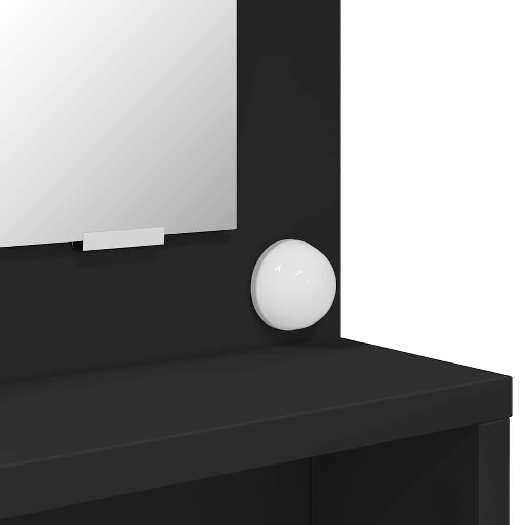 Soveværelsessminkeborde Sort 80 x 39,6 x 135 cm Konstrueret træ