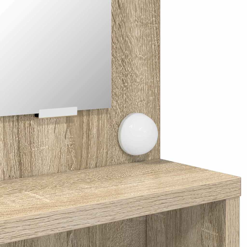 Soveværelsessminkeborde med skuffe Sonoma eg 80 x 39,6 x 135 cm