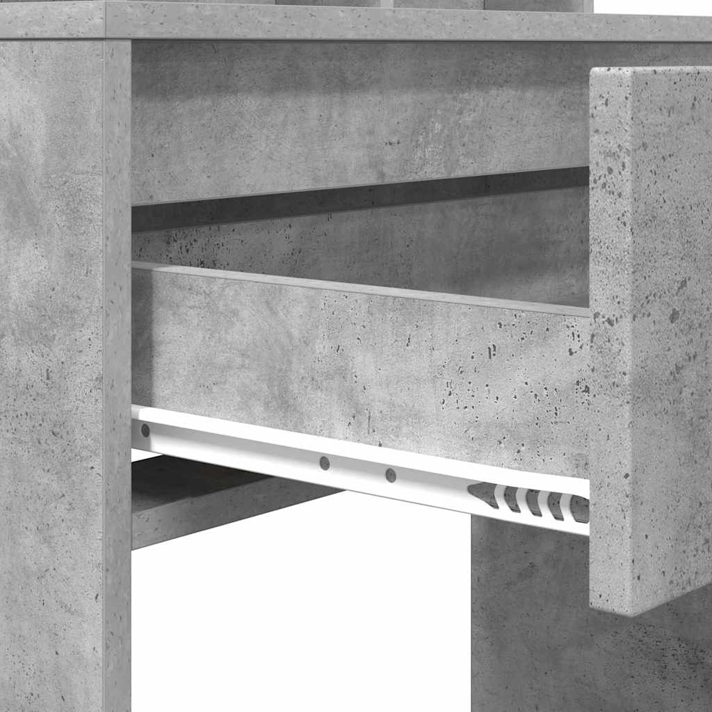 Soveværelsessminkeborde med skuffe Beton Grå 80 x 39,6 x 135 cm