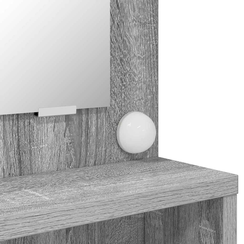 Soveværelsessminkeborde med spejl Grå Sonoma 80 x 39,6 x 135 cm