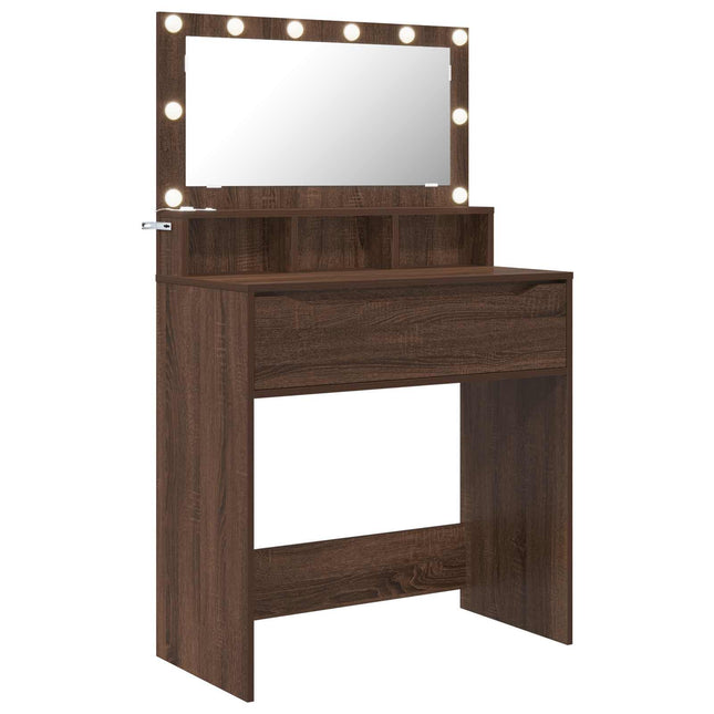 Soveværelsessminkeborde Brun eg 80 x 39,6 x 135 cm