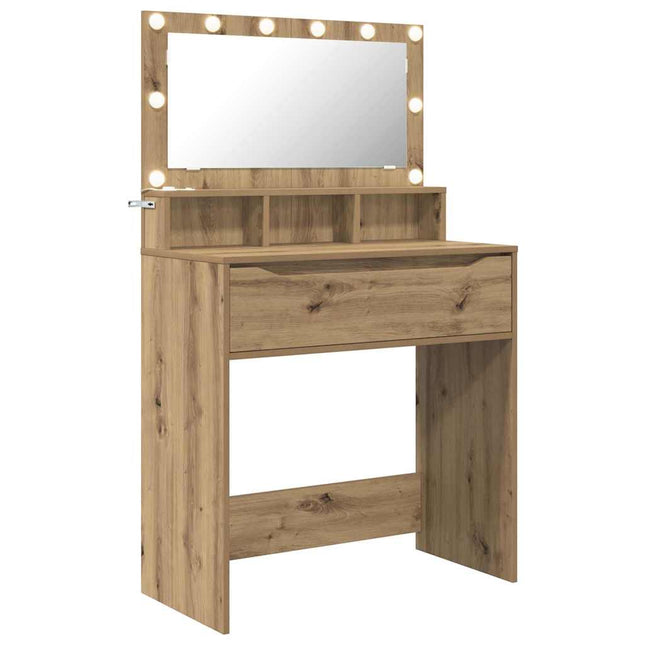 Soveværelsessminkeborde Artisan Egetræ 80 x 39,6 x 135 cm