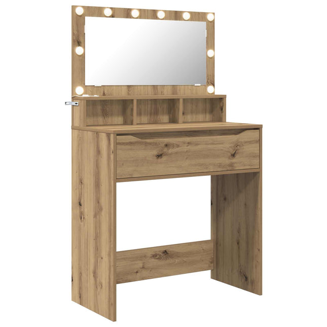 Soveværelsessminkeborde Artisan Egetræ 80 x 39,6 x 135 cm
