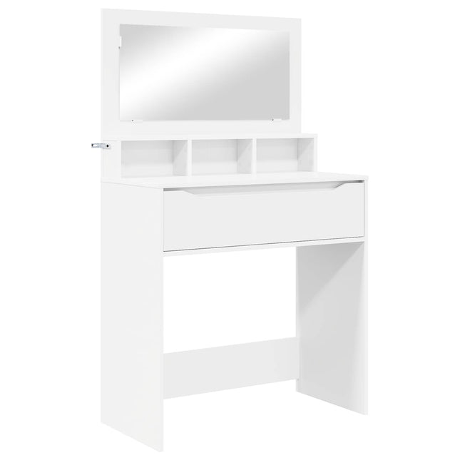 Soveværelsessminkeborde Hvid 80 x 39,6 x 135 cm Konstrueret træ