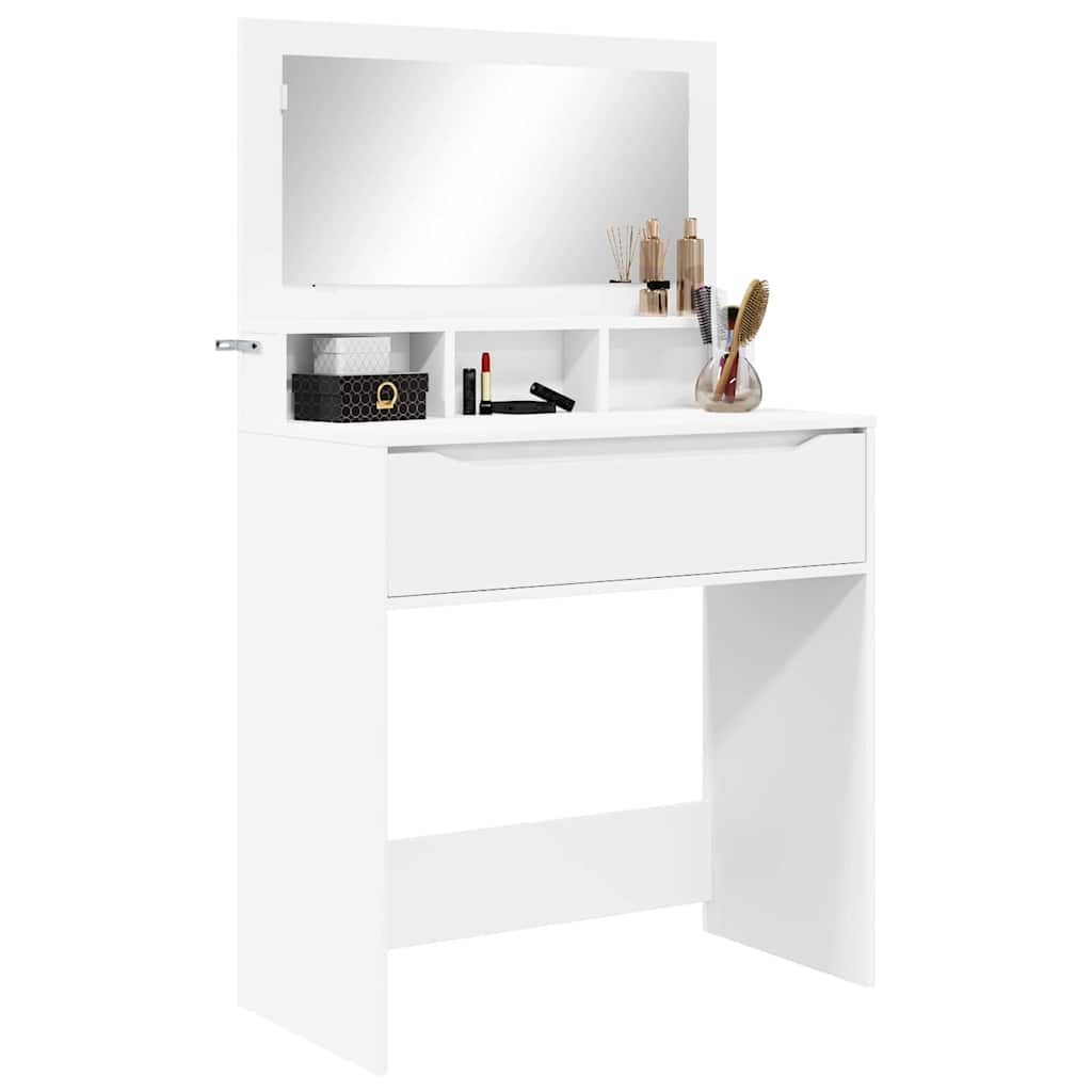 Soveværelsessminkeborde Hvid 80 x 39,6 x 135 cm Konstrueret træ