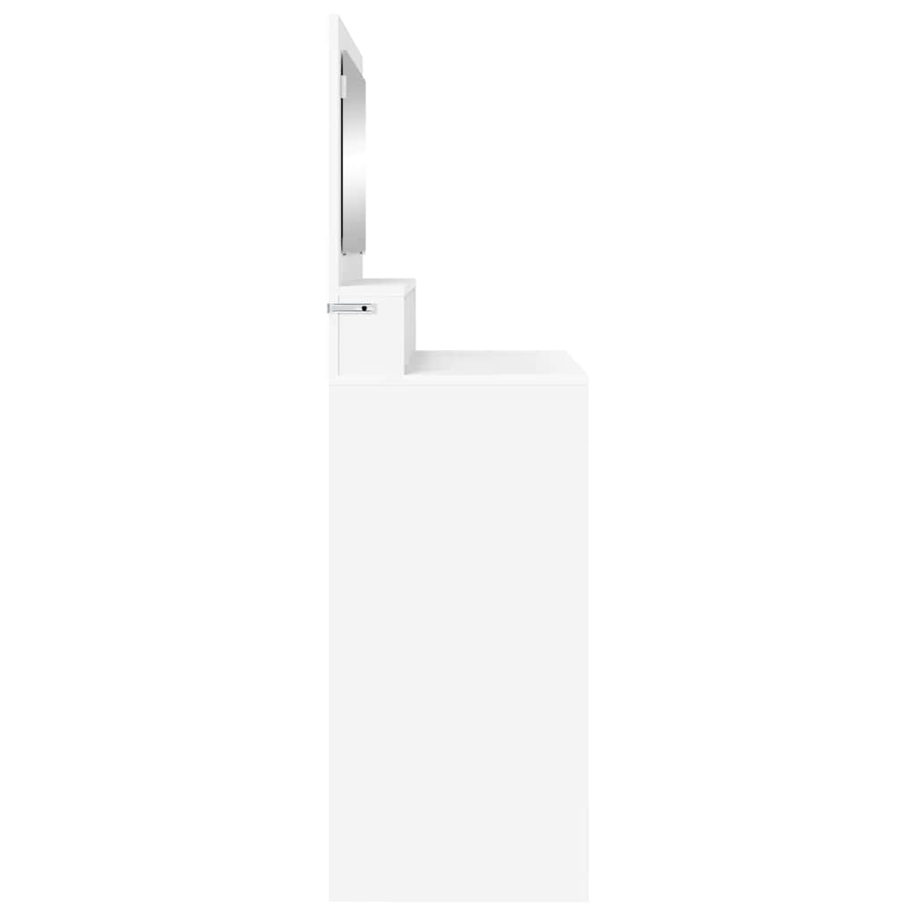 Soveværelsessminkeborde Hvid 80 x 39,6 x 135 cm Konstrueret træ