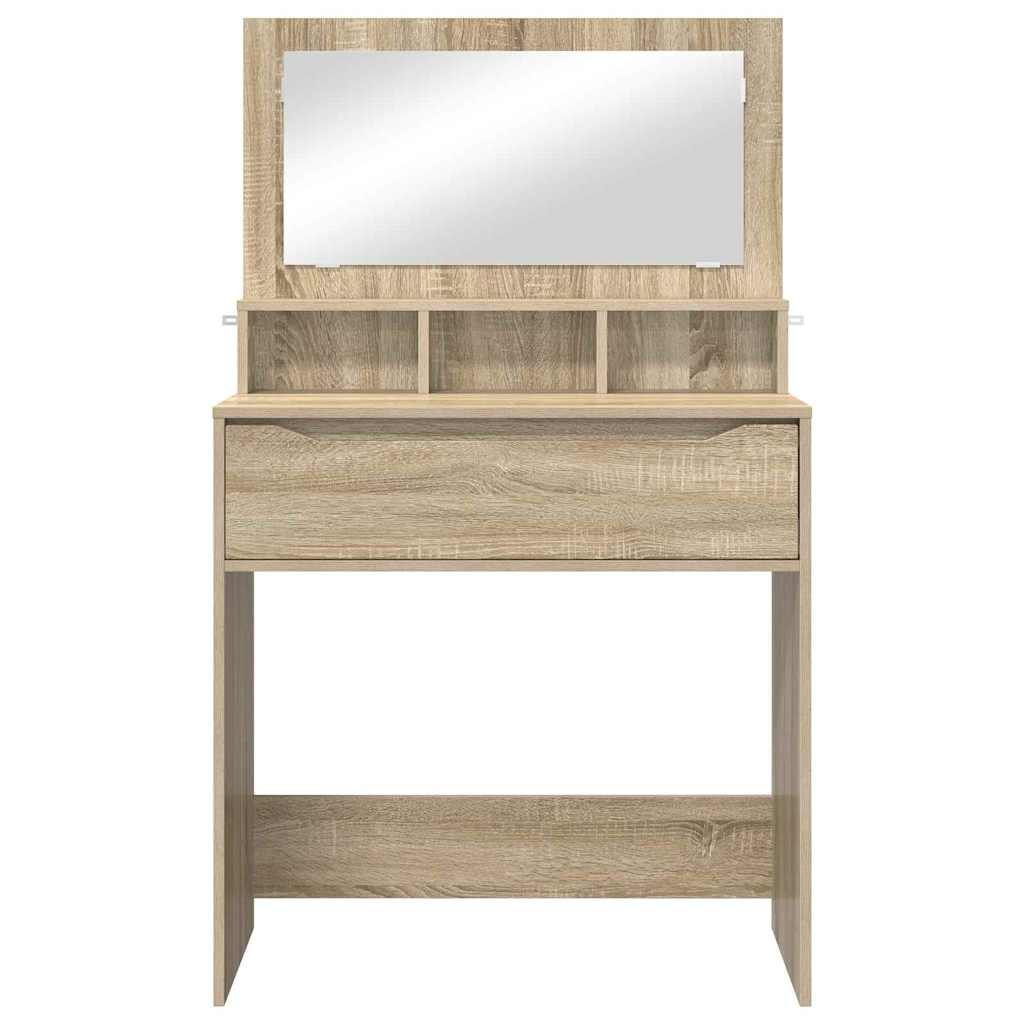 Soveværelsessminkeborde med skuffe Sonoma eg 80 x 39,6 x 135 cm