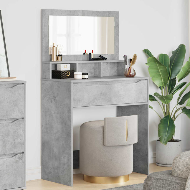 Soveværelsessminkeborde Beton Grå 80 x 39,6 x 135 cm