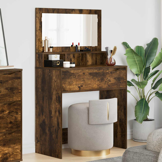 Soveværelsessminkeborde Røget eg 80 x 39,6 x 135 cm