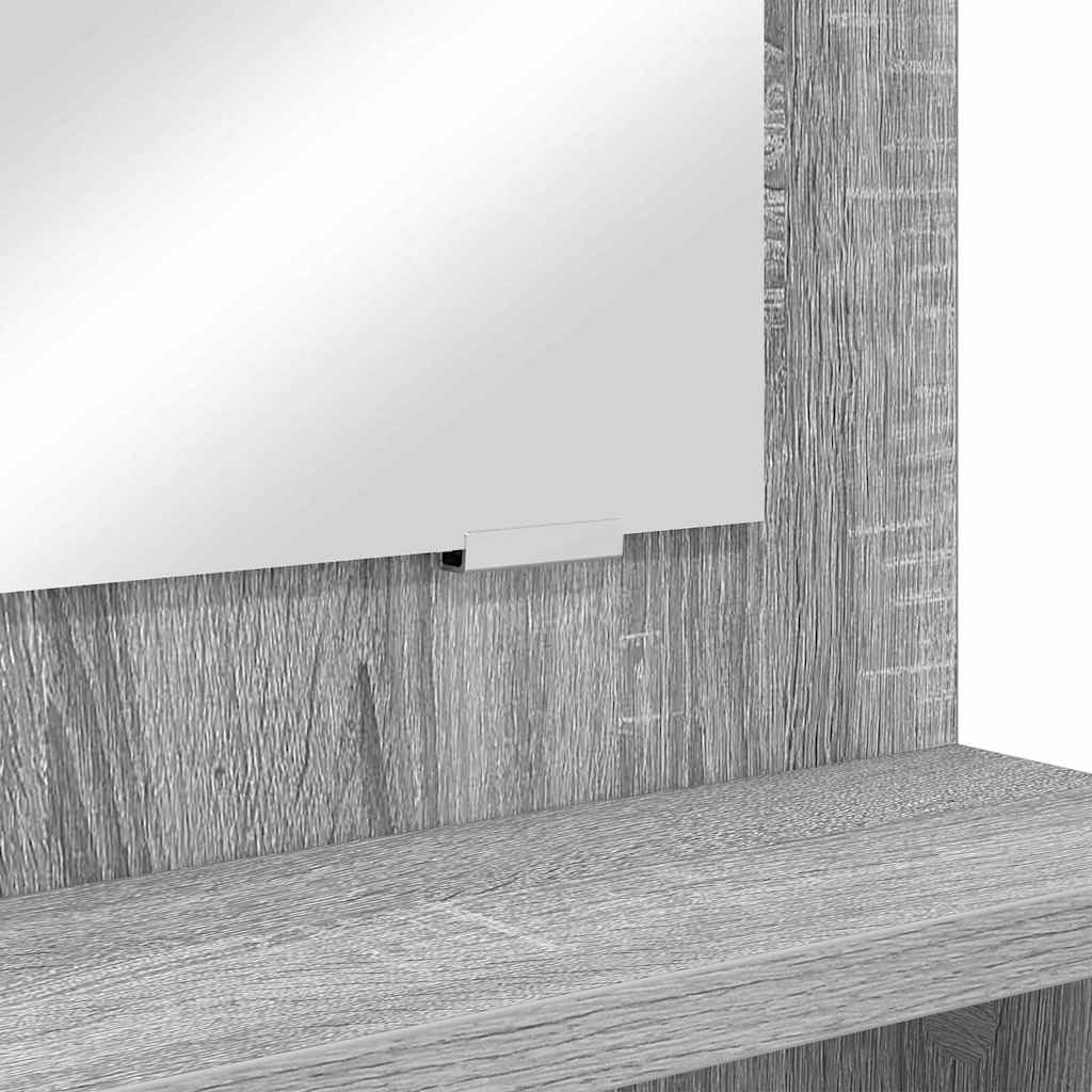 Soveværelsessminkeborde med spejl Grå Sonoma 80 x 39,6 x 135 cm