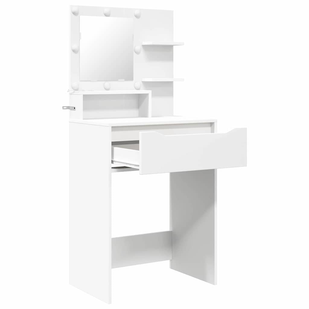 Soveværelsessminkeborde Hvid 80 x 39,6 x 135 cm Konstrueret træ