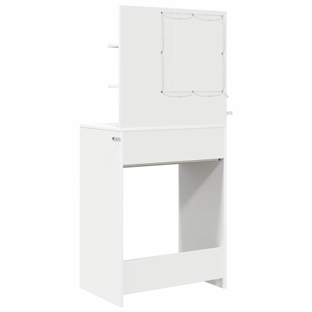 Soveværelsessminkeborde Hvid 80 x 39,6 x 135 cm Konstrueret træ