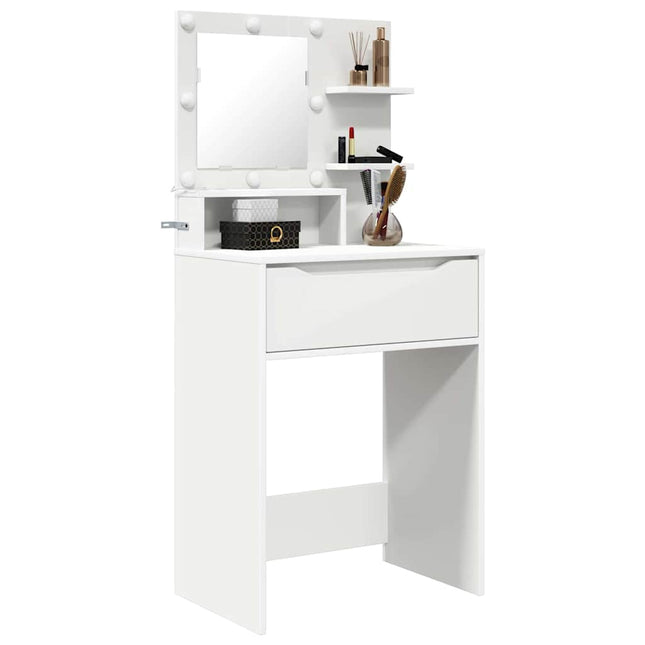 Soveværelsessminkeborde Hvid 80 x 39,6 x 135 cm Konstrueret træ