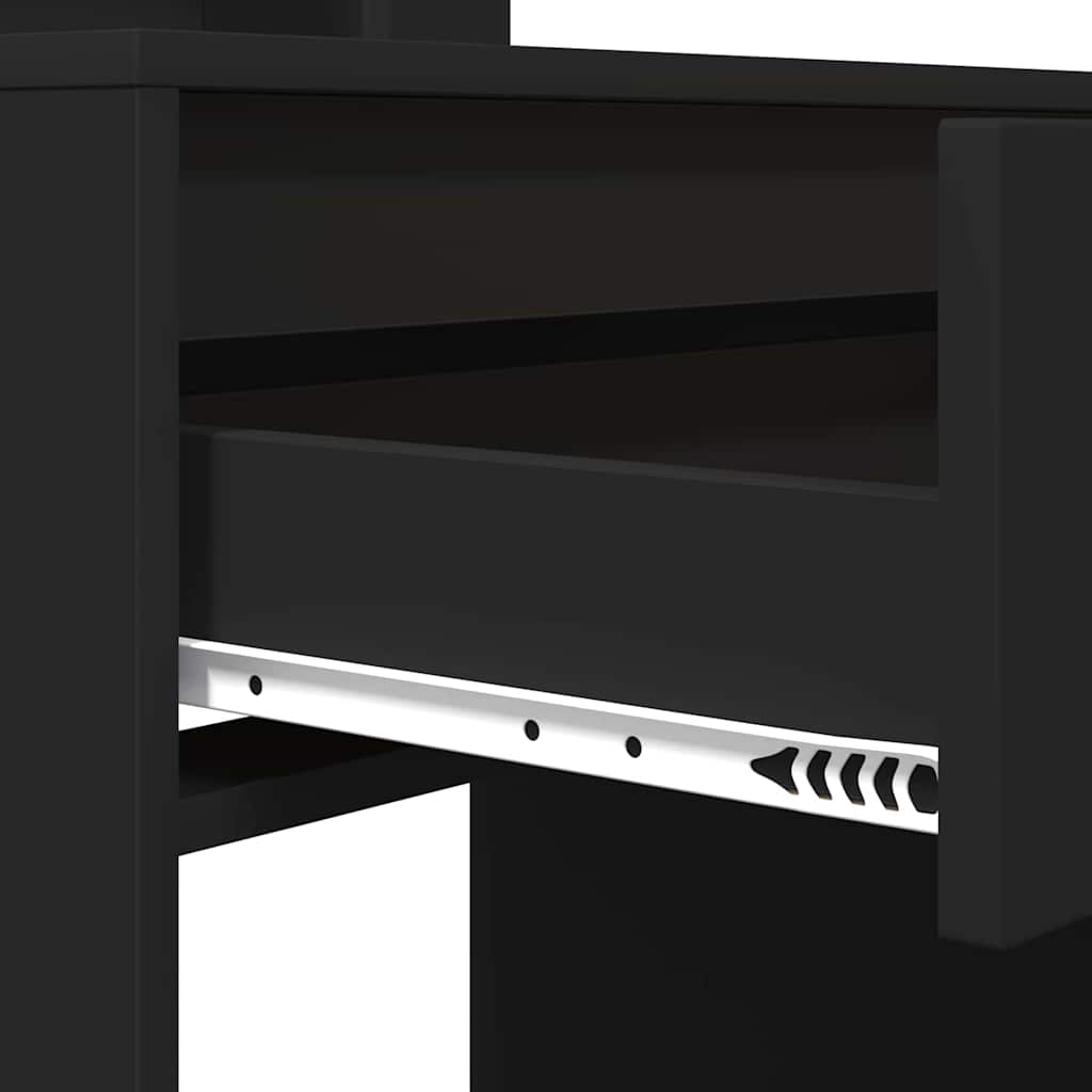 Soveværelsessminkeborde Sort 80 x 39,6 x 135 cm Konstrueret træ