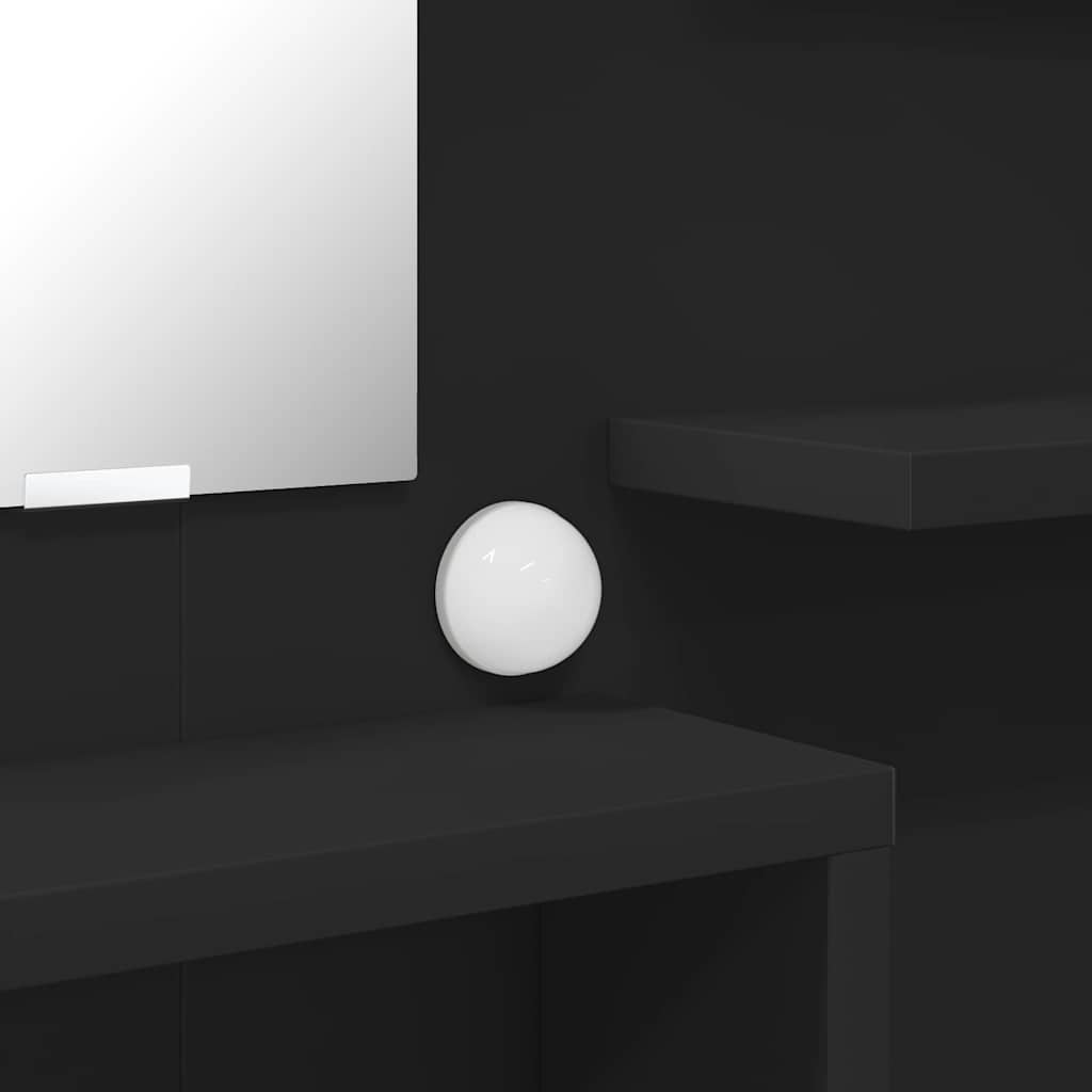 Soveværelsessminkeborde Sort 80 x 39,6 x 135 cm Konstrueret træ