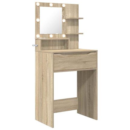 Soveværelsessminkeborde med skuffe Sonoma eg 80 x 39,6 x 135 cm