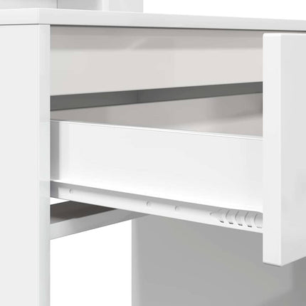 Soveværelsessminkeborde Høj gloss hvid 80 x 39,6 x 135 cm