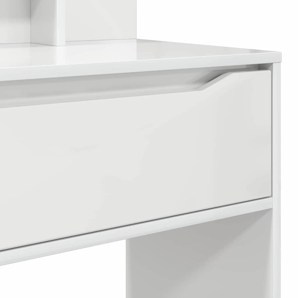 Soveværelsessminkeborde Høj gloss hvid 80 x 39,6 x 135 cm