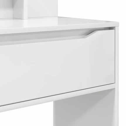 Soveværelsessminkeborde Høj gloss hvid 80 x 39,6 x 135 cm