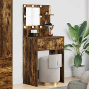 Soveværelsessminkeborde med skuffe Røget eg 80 x 39,6 x 135 cm