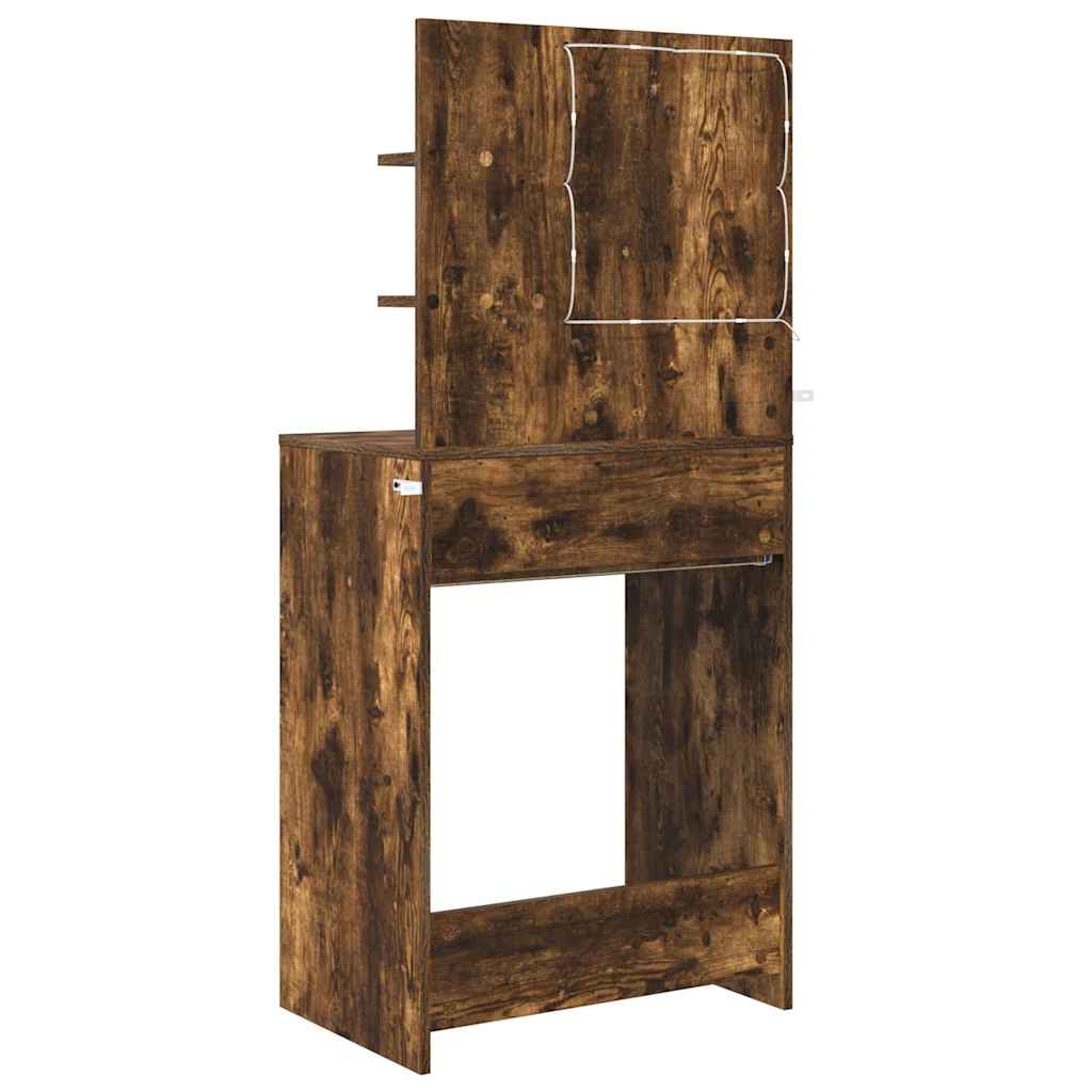 Soveværelsessminkeborde med skuffe Røget eg 80 x 39,6 x 135 cm