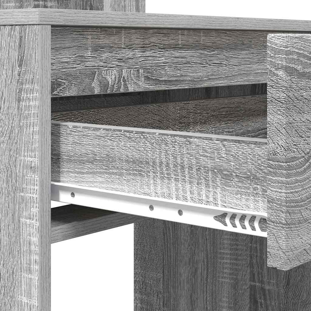 Soveværelsessminkeborde med hylde Grå Sonoma 80 x 39,6 x 135 cm