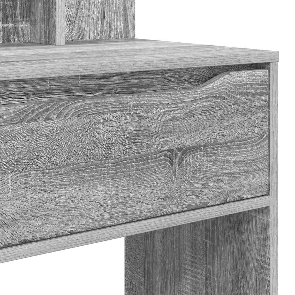 Soveværelsessminkeborde med hylde Grå Sonoma 80 x 39,6 x 135 cm
