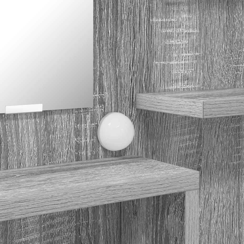 Soveværelsessminkeborde med hylde Grå Sonoma 80 x 39,6 x 135 cm