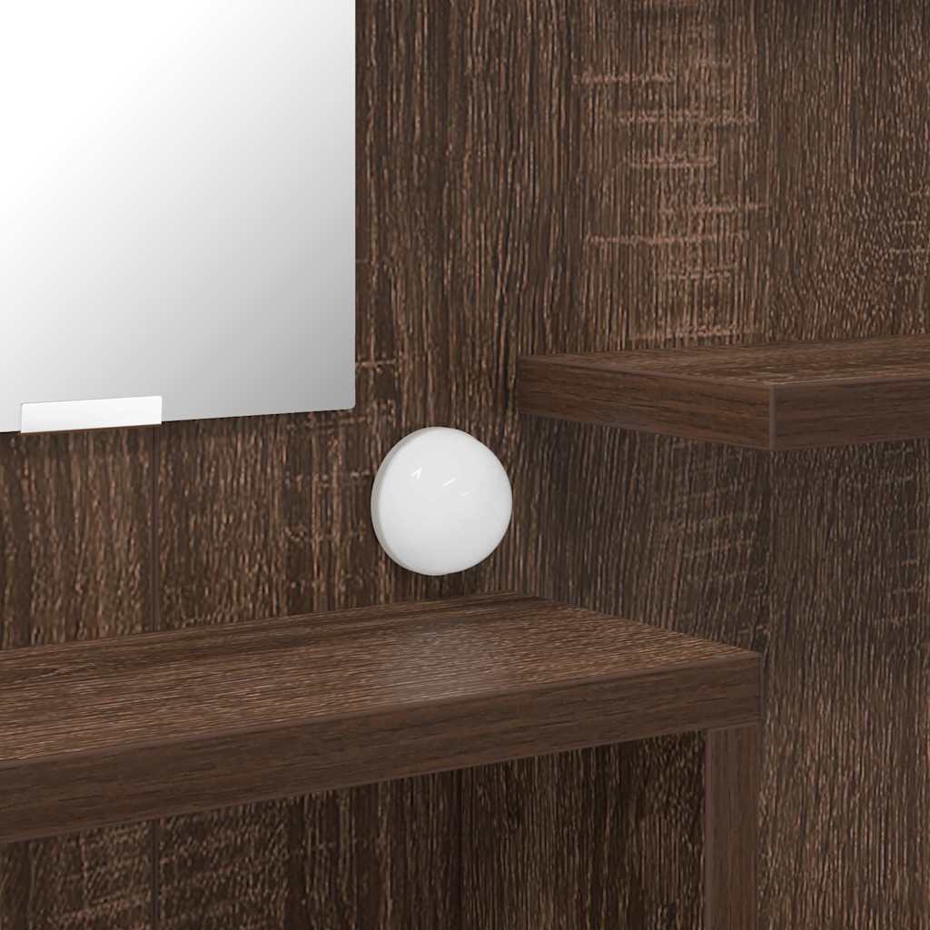 Soveværelsessminkeborde med skuffe Brun eg 80 x 39,6 x 135 cm