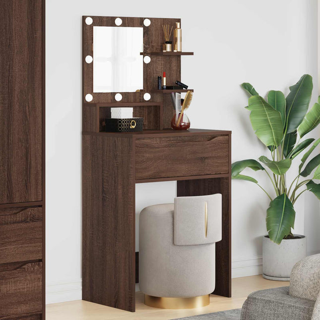 Soveværelsessminkeborde Brun eg 80 x 39,6 x 135 cm