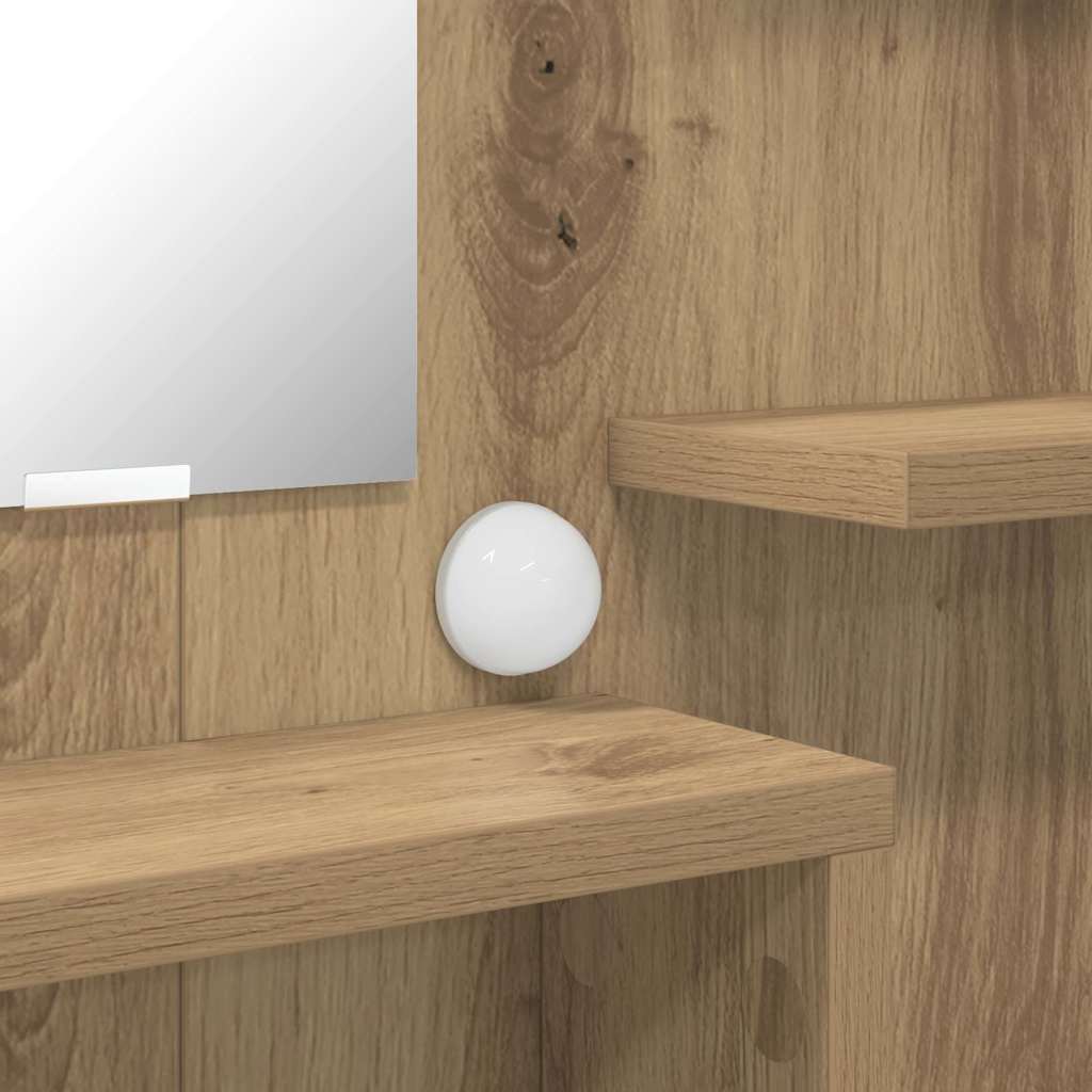 Soveværelsessminkeborde Artisan Egetræ 80 x 39,6 x 135 cm